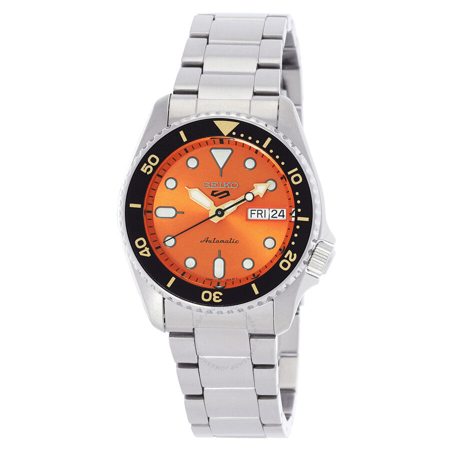 Seiko Seiko 5 Automatic Orange Dial Unisex Watch SRPK35 - The Watches Men & Co