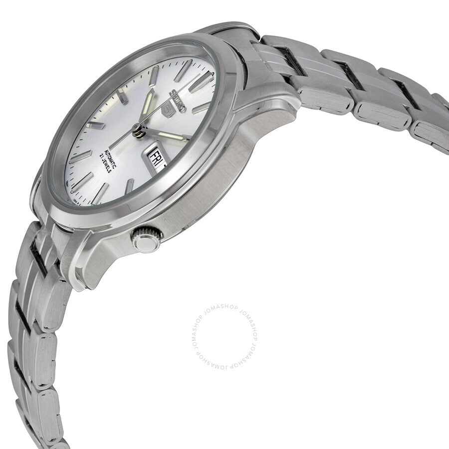 Seiko 5 Automatic Silver Dial Stainless Steel Men's Watch SNKK65 - The Watches Men & Co #2