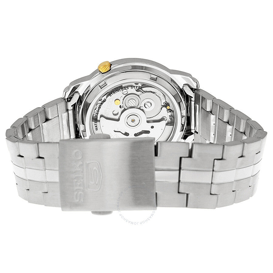 Seiko 5 Automatic Silver Dial Stainless Steel Men's Watch SNKL77 - The Watches Men & Co #3