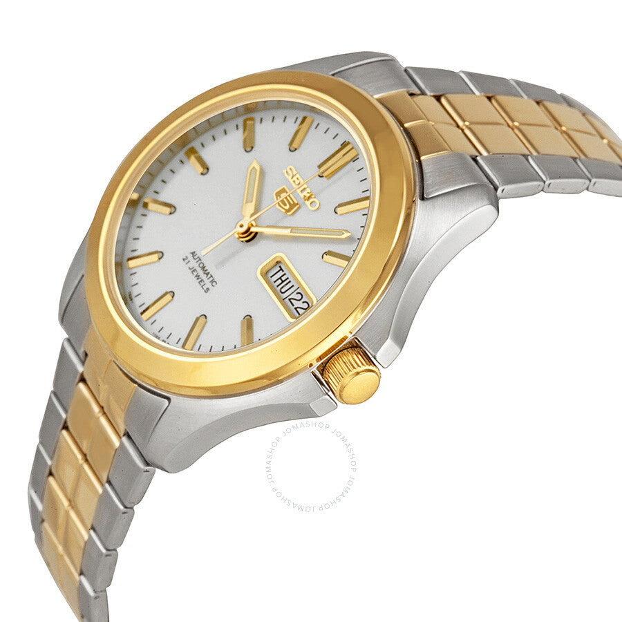 Seiko 5 Automatic Silver Dial Two-tone Men's Watch SNKK94 - Watches of America #2