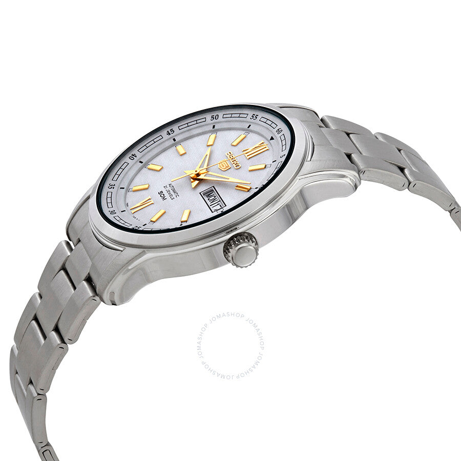 Seiko 5 Automatic White Dial Stainless Steel Men's Watch SNKP15K1S - Watches of America #2