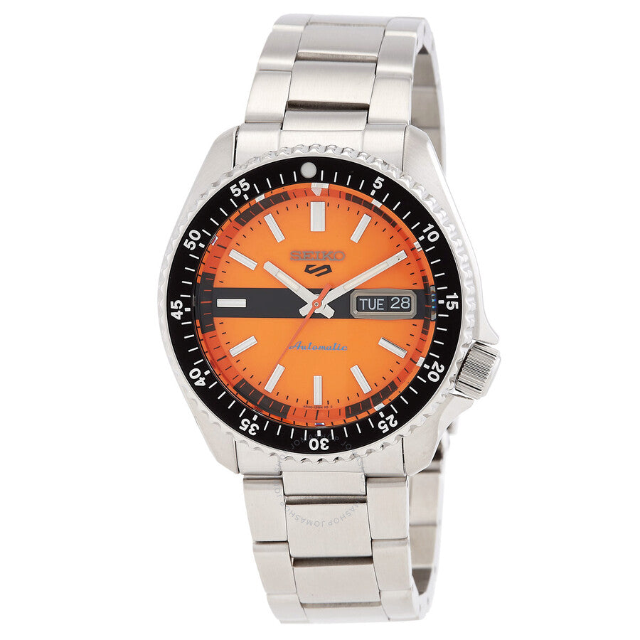 Seiko 5 Sports Automatic Orange Dial Men's Watch SRPK11 - Watches of America