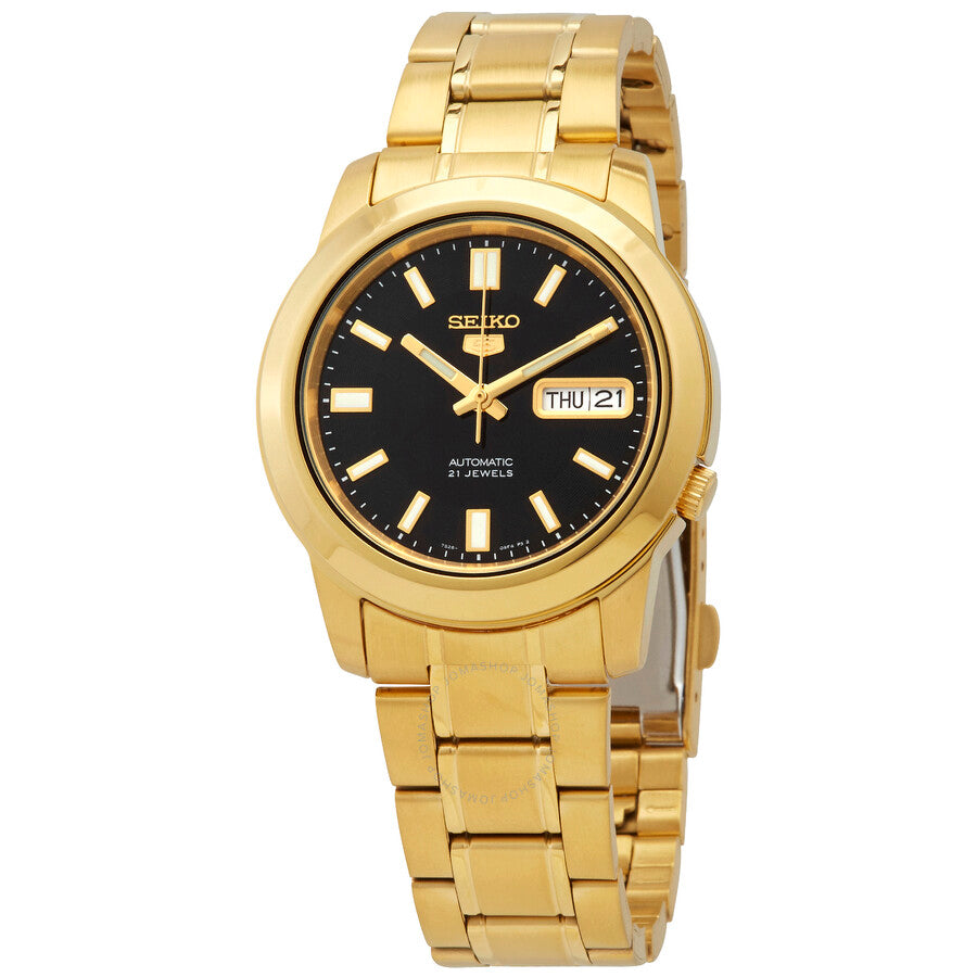 Seiko Automatic Black Dial Men's Watch SNKK22K1 - The Watches Men & Co