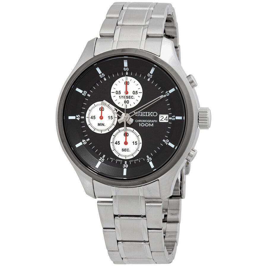 Seiko Classic Chronograph Quartz Black Dial Men's Watch SKS545P1 - Watches of America
