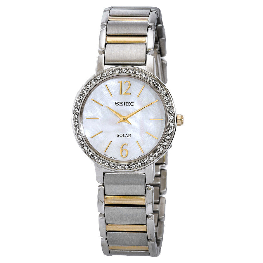Seiko Classic Lady Eco-Drive Mother of Pearl Dial Ladies Watch SUP469P1 - The Watches Men & Co