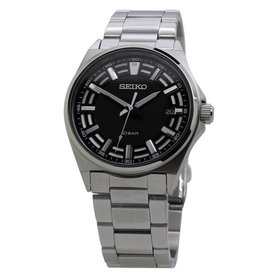 Seiko Classic Quartz Black Dial Men's Watch SUR505P1