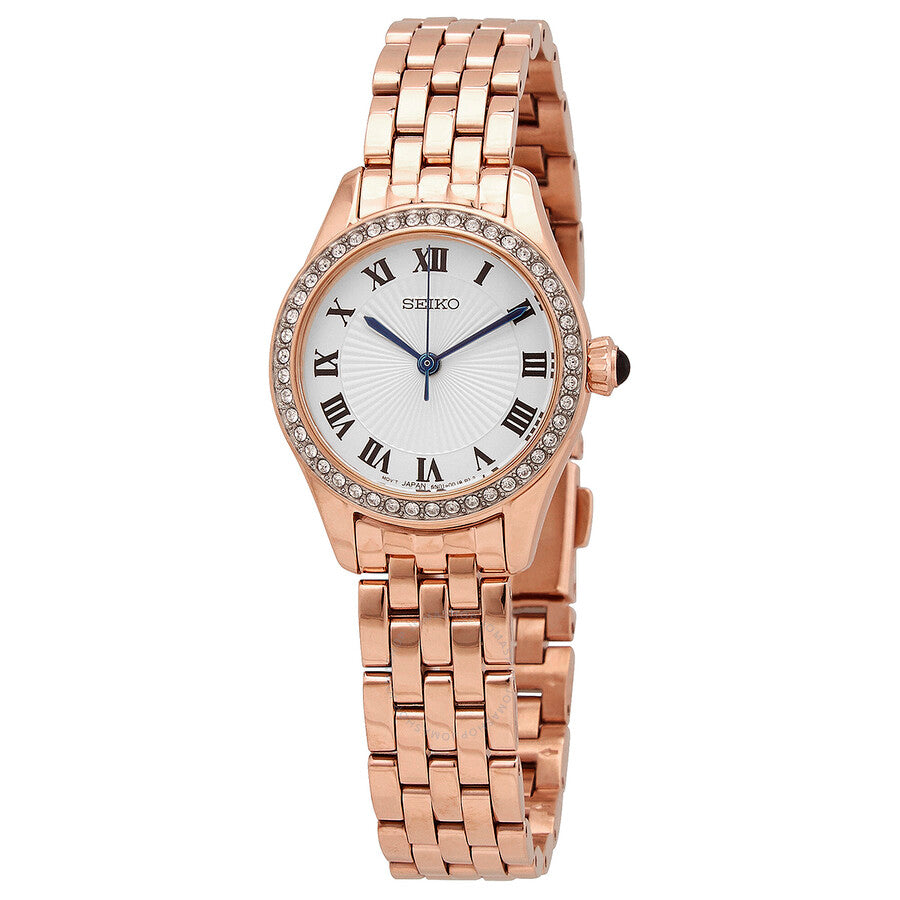 Seiko Classic Quartz White Dial Ladies Watch SUR338