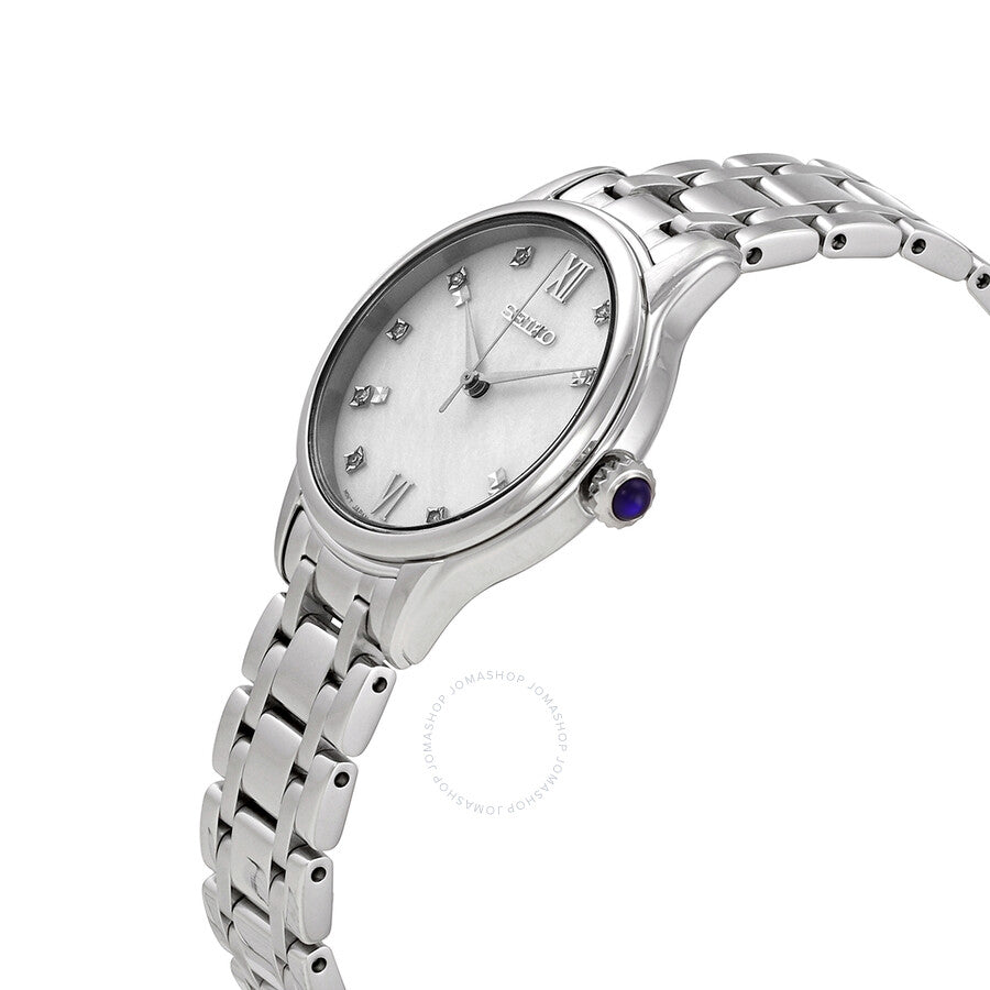 Seiko Core Quartz Diamond Mother of Pearl Dial Ladies Watch SRZ537P1 - The Watches Men & Co #2