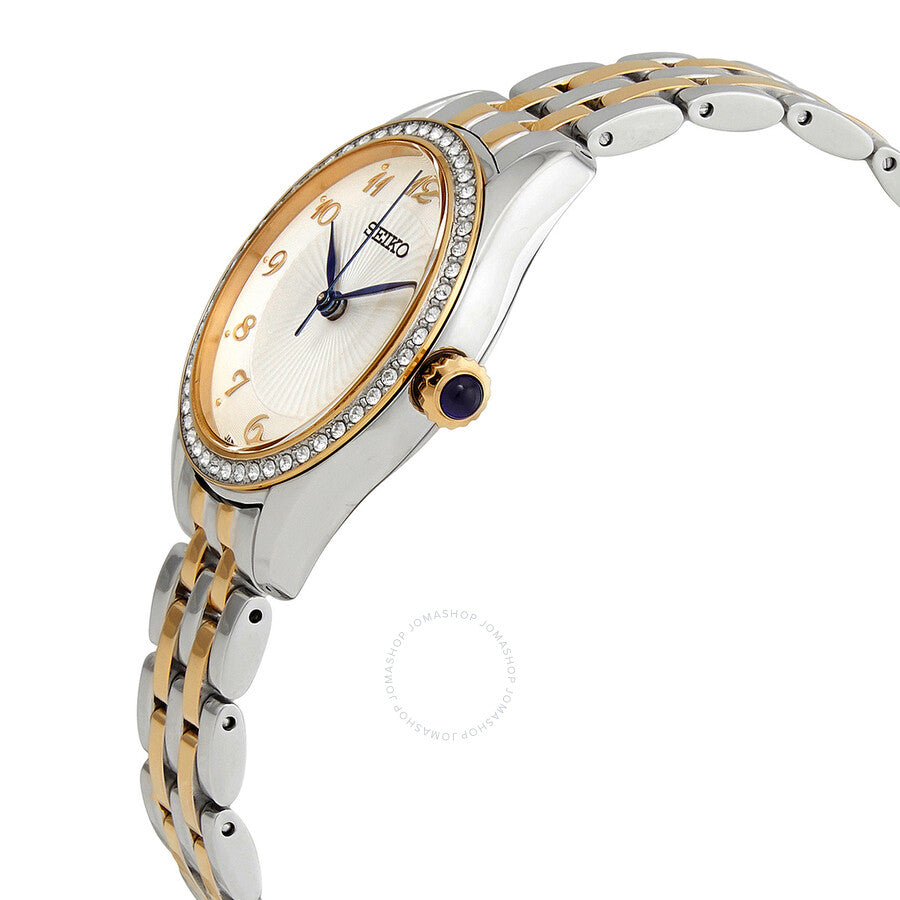 Seiko Crystals Quartz White Dial Ladies Watch SUR392
