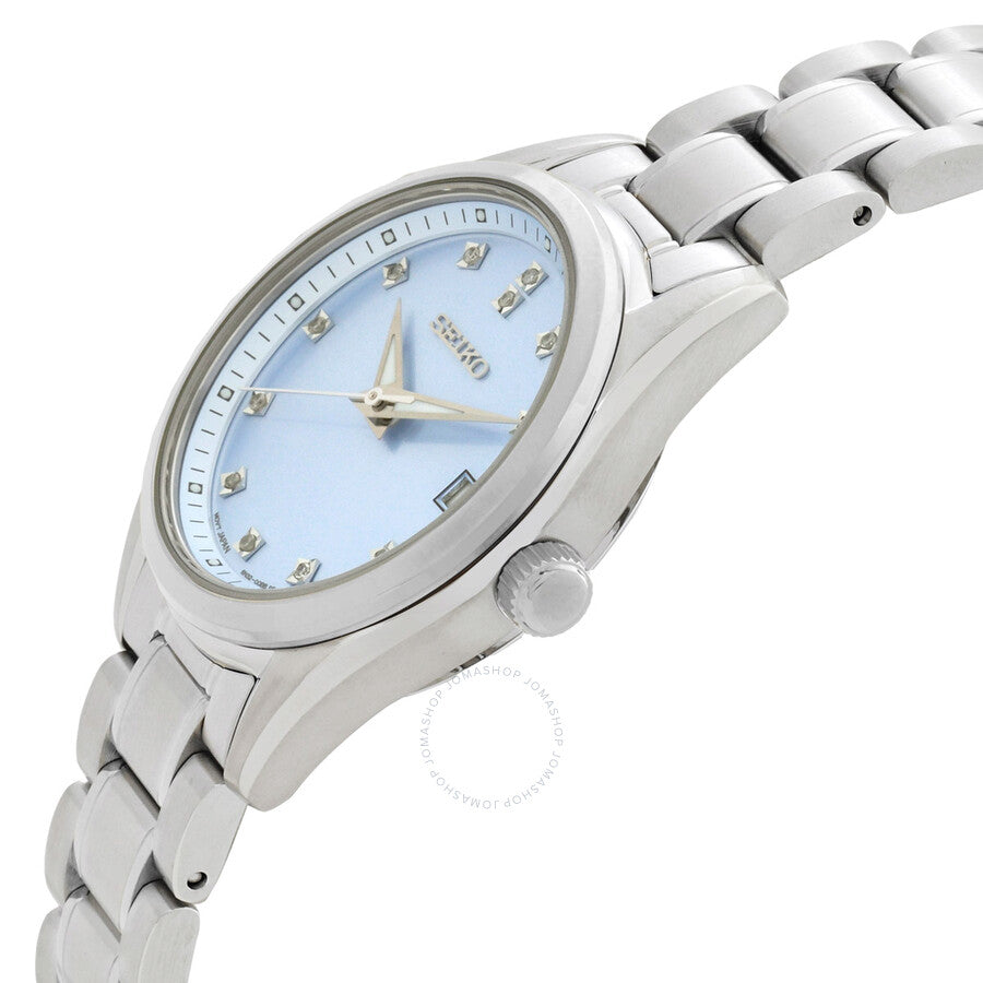 Seiko Diamonds Quartz Blue Dial Ladies Watch SUR581P1