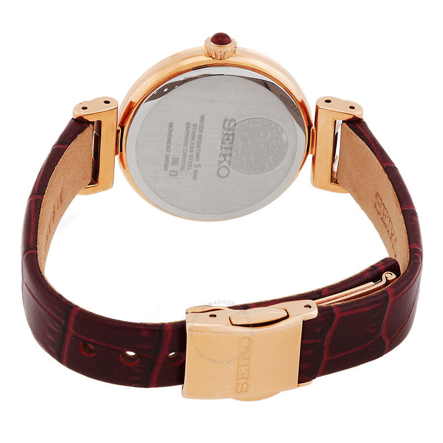 Seiko Dress Quartz Diamond Champagne Dial Ladies Watch SRZ548 - The Watches Men & Co #3