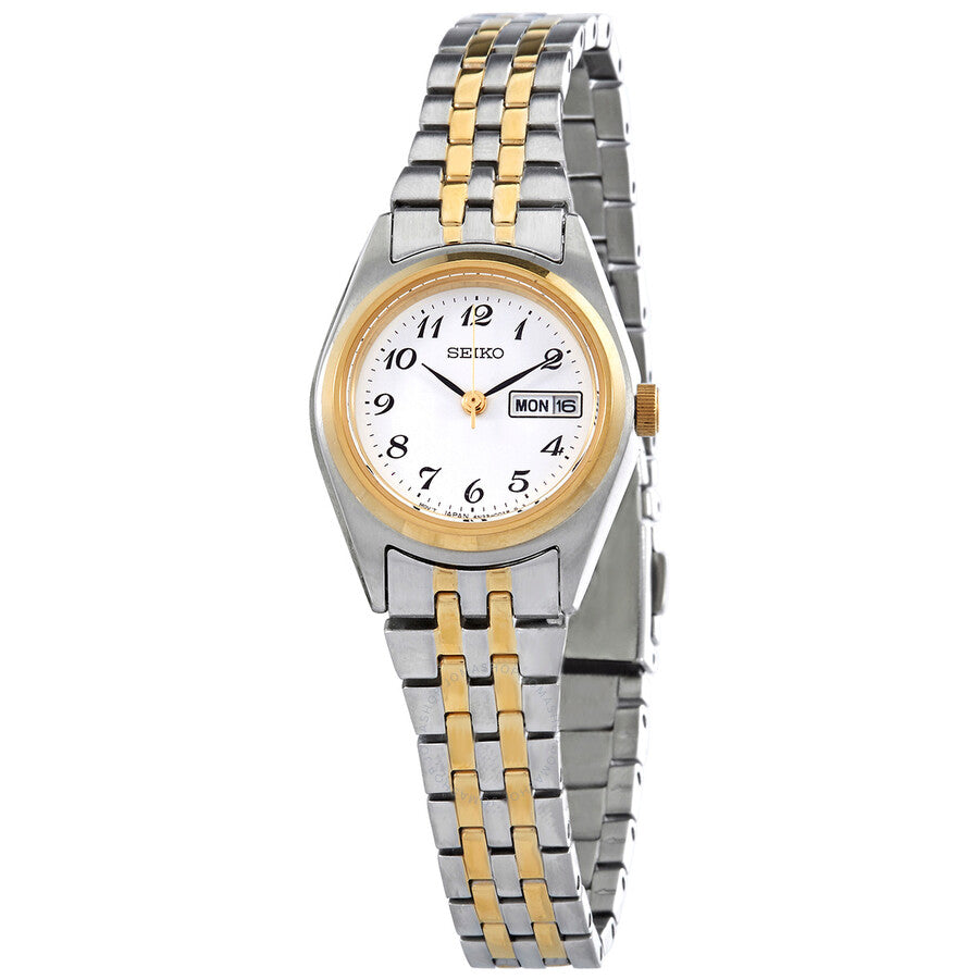 Seiko Essentials Quartz White Dial Ladies Watch SUR438 - Watches of America