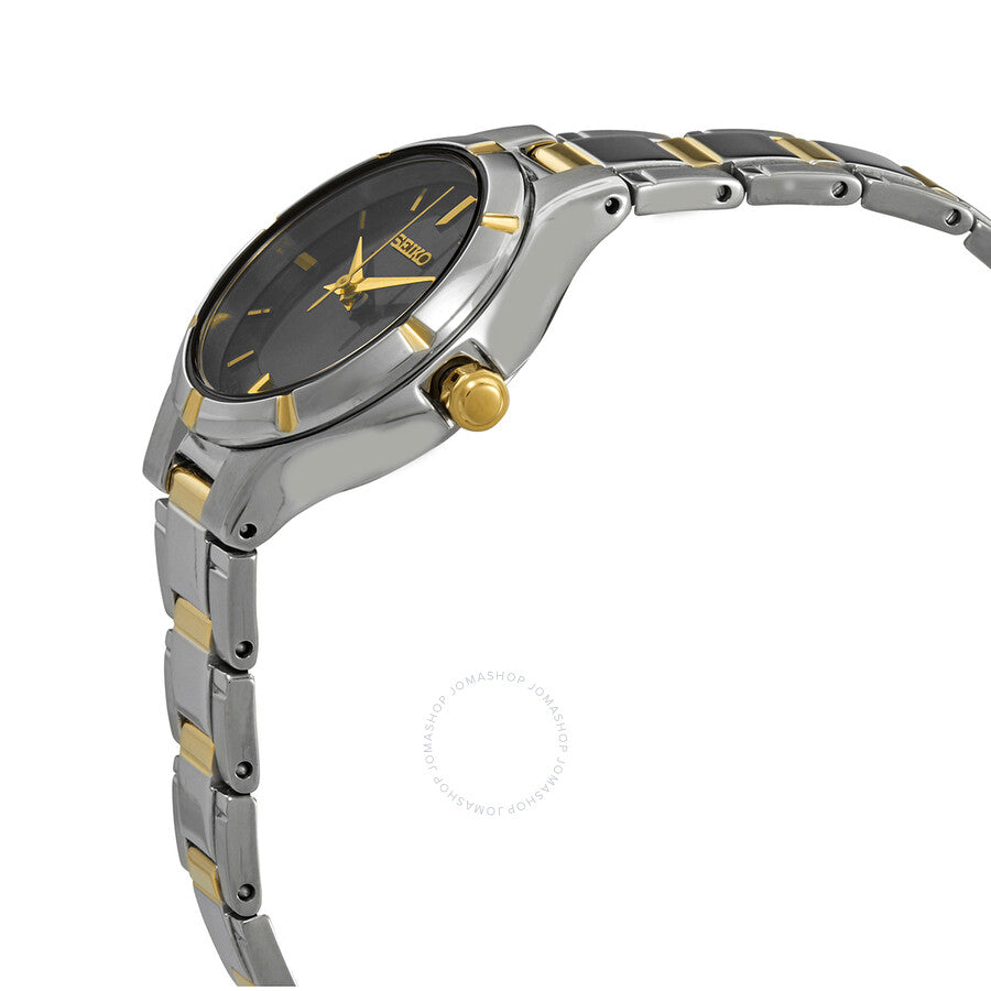 Seiko Essentials Quartz Charcoal Sunray Dial Ladies Watch SUR414