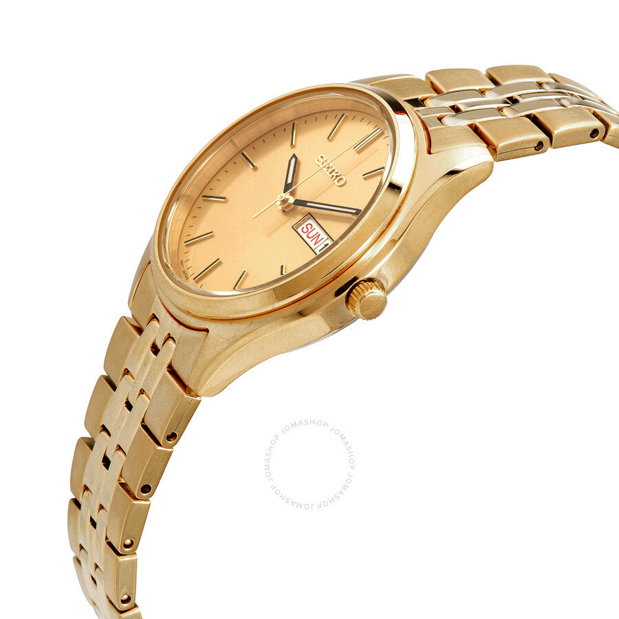 Seiko Essentials Quartz Gold Dial Men's Watch SUR434