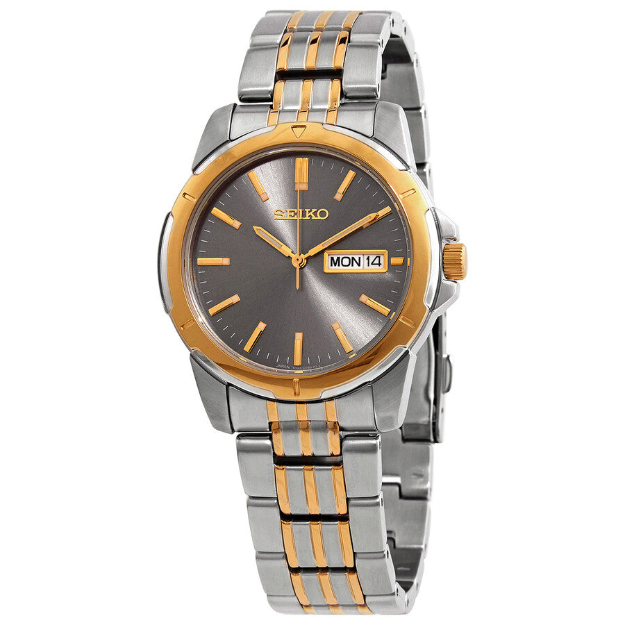 Seiko Essentials Quartz Grey Dial Men's Watch SUR356