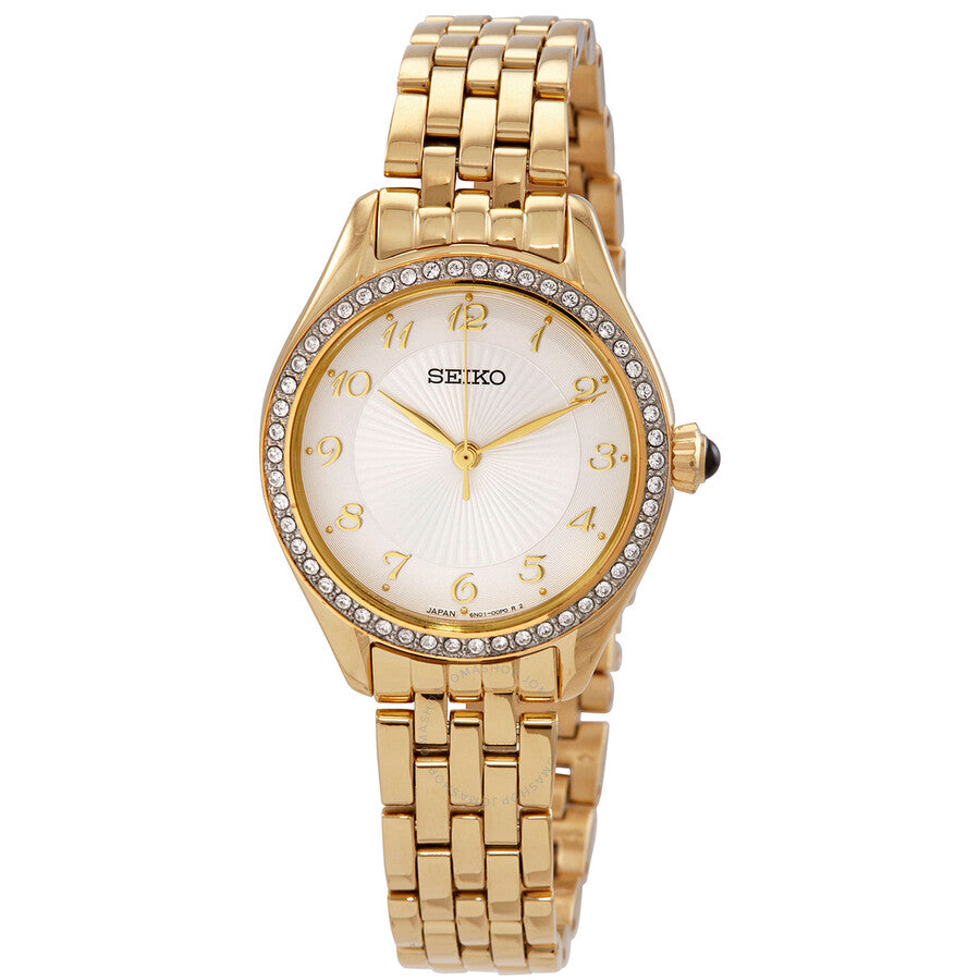 Seiko Essentials Quartz Silver Dial Ladies Watch SUR394