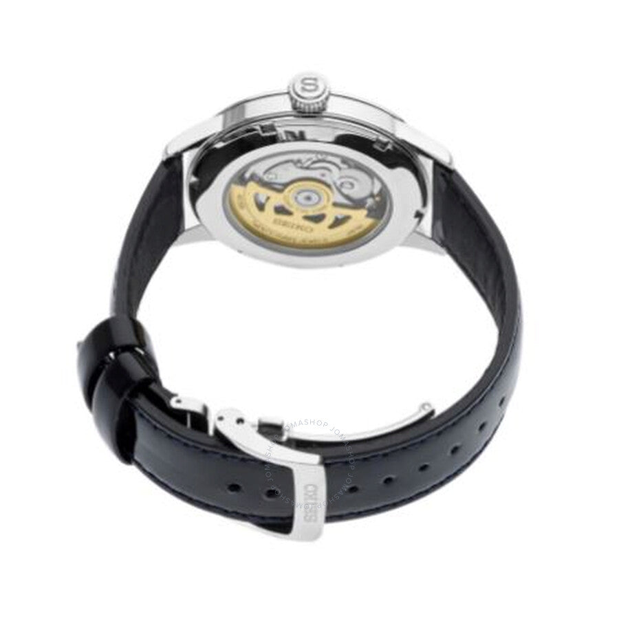 Seiko Presage Automatic Silver Dial Black Leather Men's Watch SRPB43 - Watches of America #2