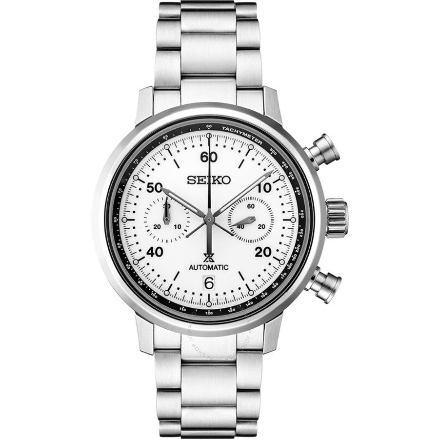 Seiko Prospex Chronograph Automatic White Dial Men's Watch SRQ035J1 - Watches of America