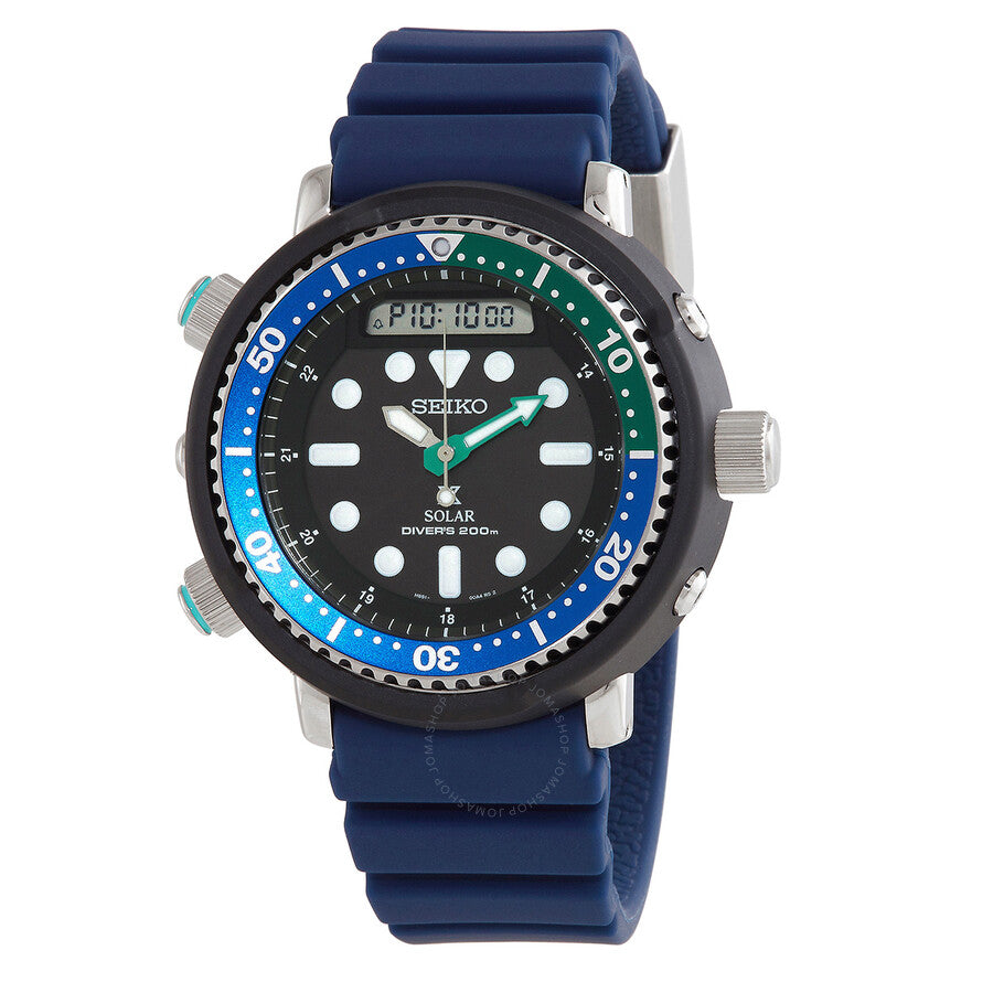 Seiko Prospex Sea Analog-Digital Black Dial Men's Watch SNJ039P1 - Watches of America