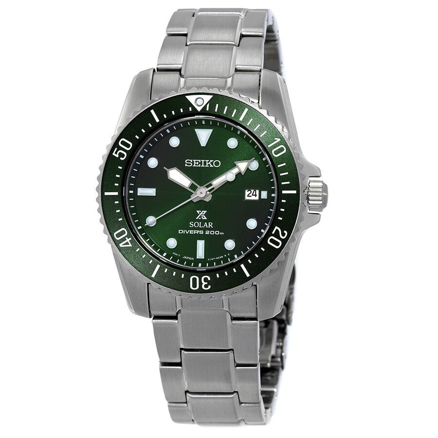 Seiko Prospex Solar Green Dial Men's Watch SNE583 - The Watches Men & Co
