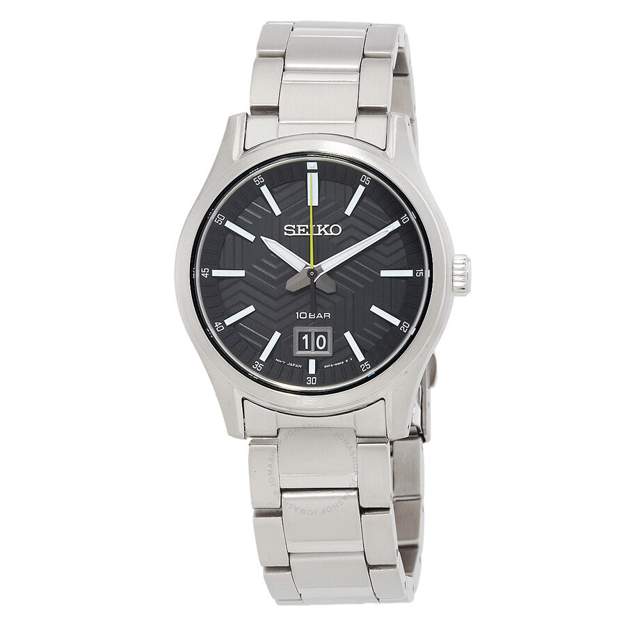 Seiko quartz Black Dial Men's Watch SUR535