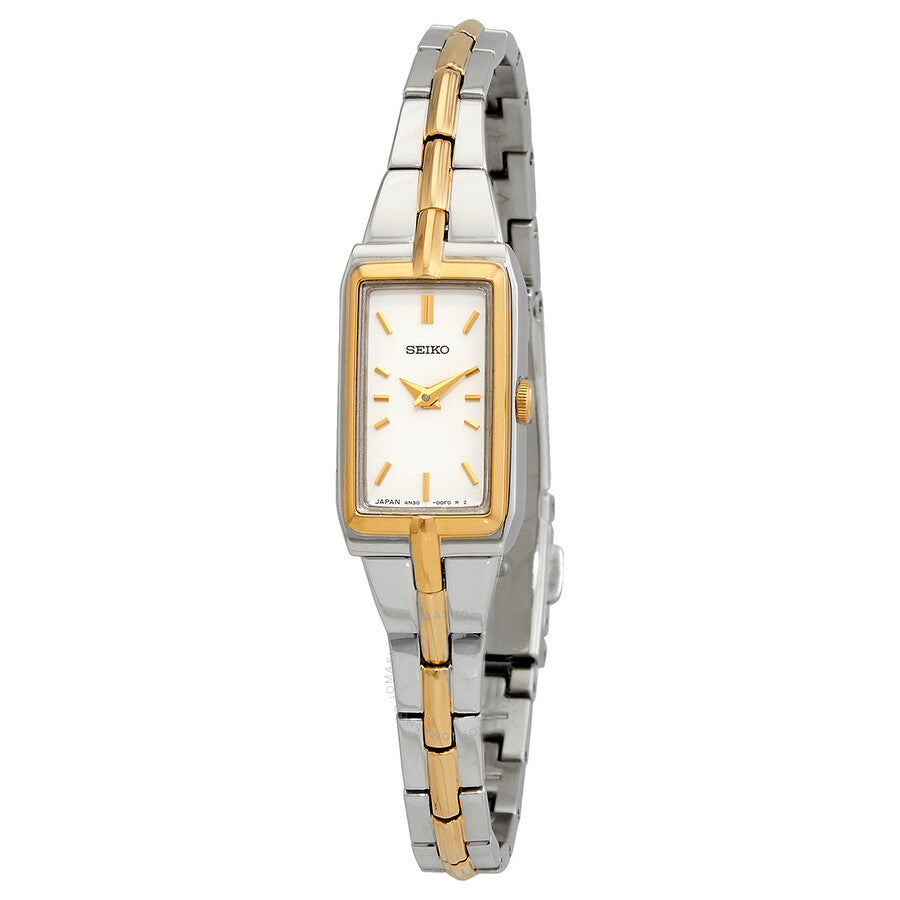 Seiko Quartz Silver Dial Two-tone Ladies Watch SWR044 - Watches of America