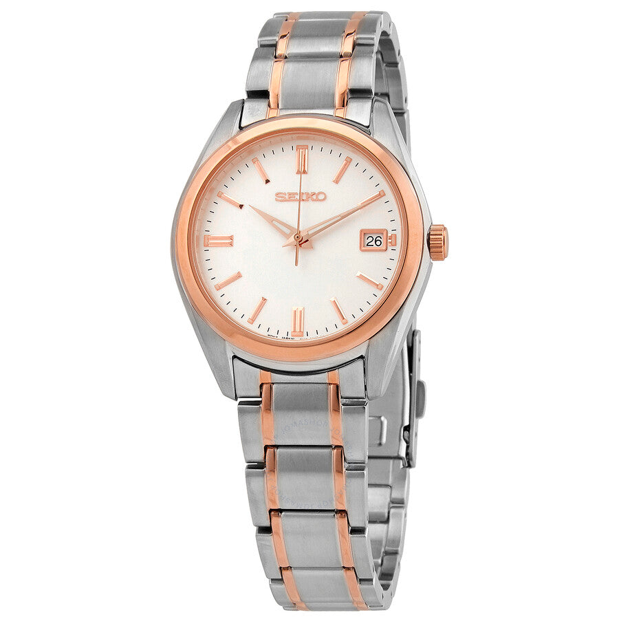 Seiko Quartz White Dial Men's Watch SUR322P1 - The Watches Men & Co