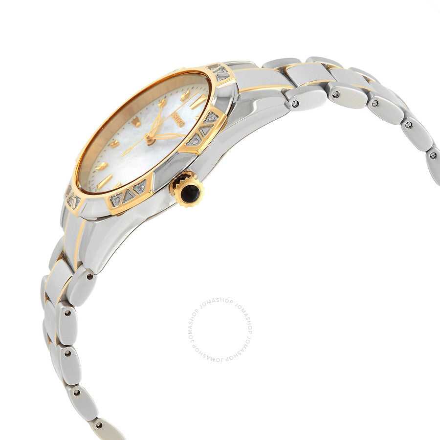 Seiko Quartz White Dial Two-tone Ladies Watch SKK728P1 - The Watches Men & Co #2