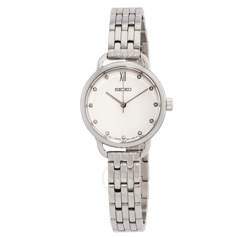 Seiko Quartz White Dial Watch SUR697P1 - The Watches Men & Co