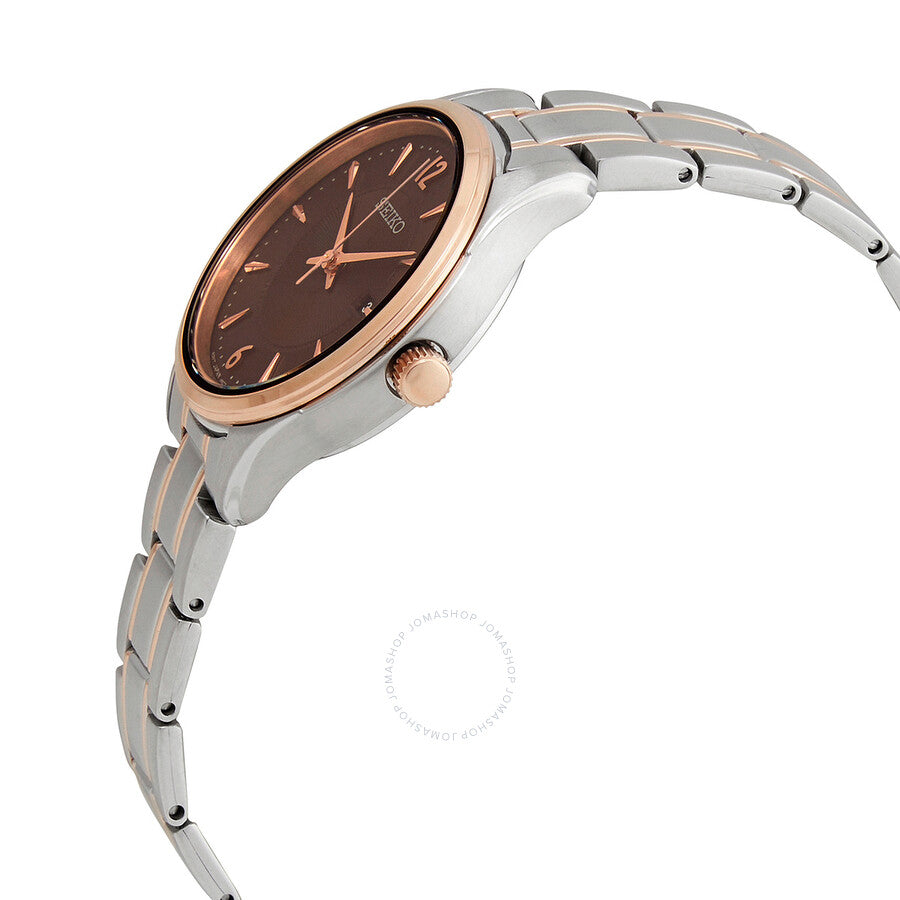 Seiko Sapphire Quartz Brown Dial Ladies Watch SUR476P1 - The Watches Men & Co #2