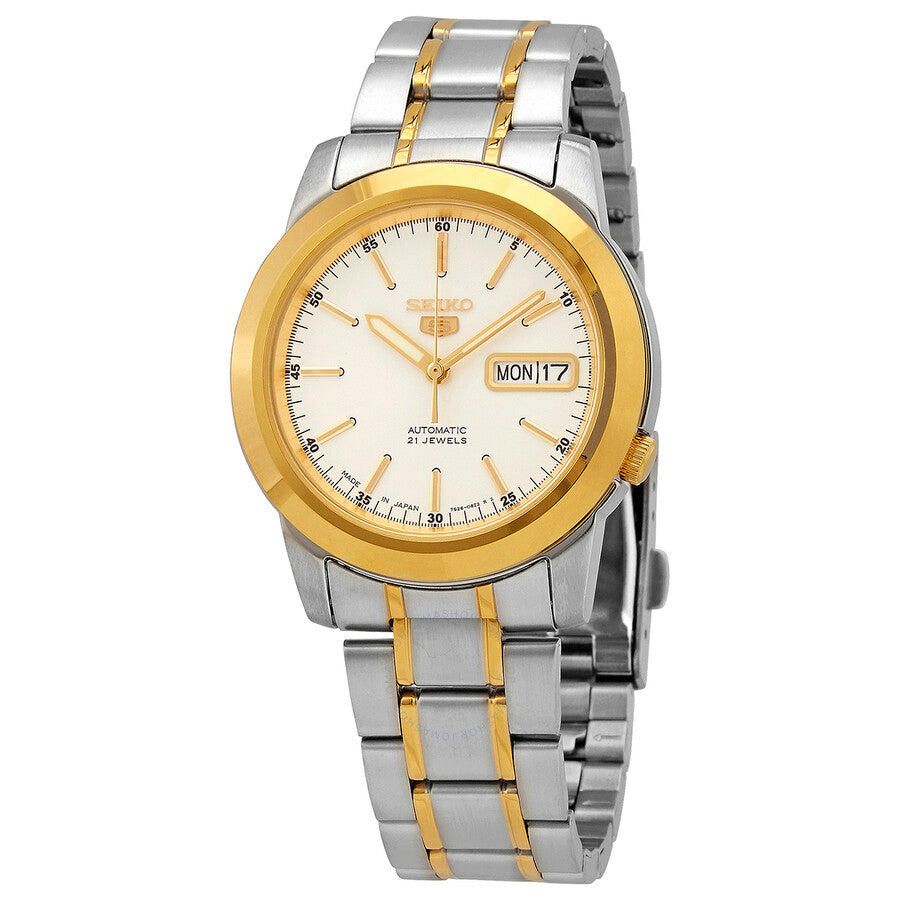 Seiko 5 Automatic Silver Dial Men's Watch SNKE54J1 - Watches of America