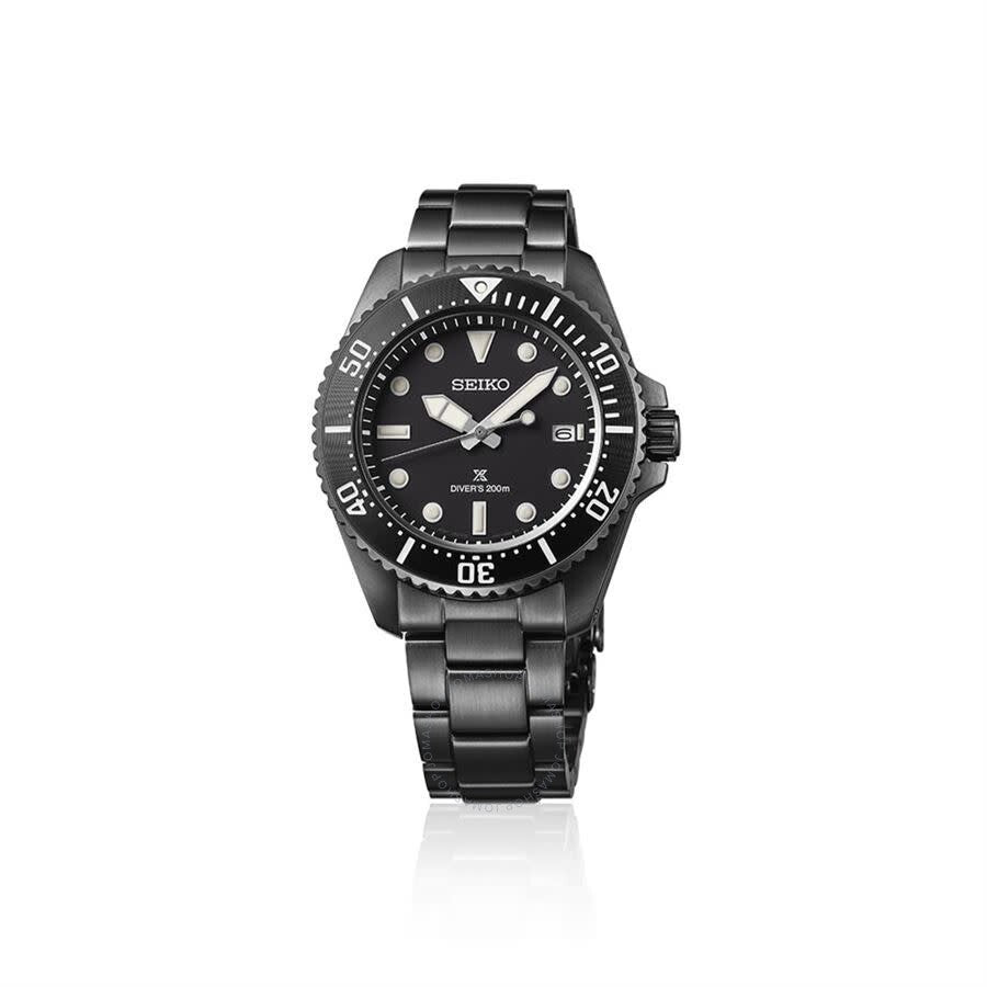 Seiko Prospex Solar Black Dial Men's Watch SNE599 - Watches of America