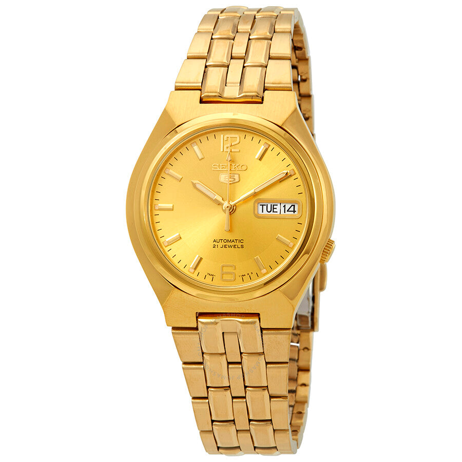 Seiko Series 5 Automatic Gold Dial Men's Watch SNKL64