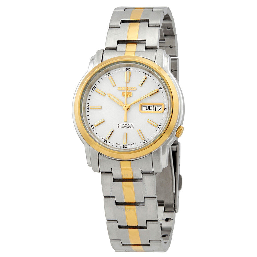 Seiko Series 5 Automatic White Dial Men's Watch SNKL84K1 - Watches of America
