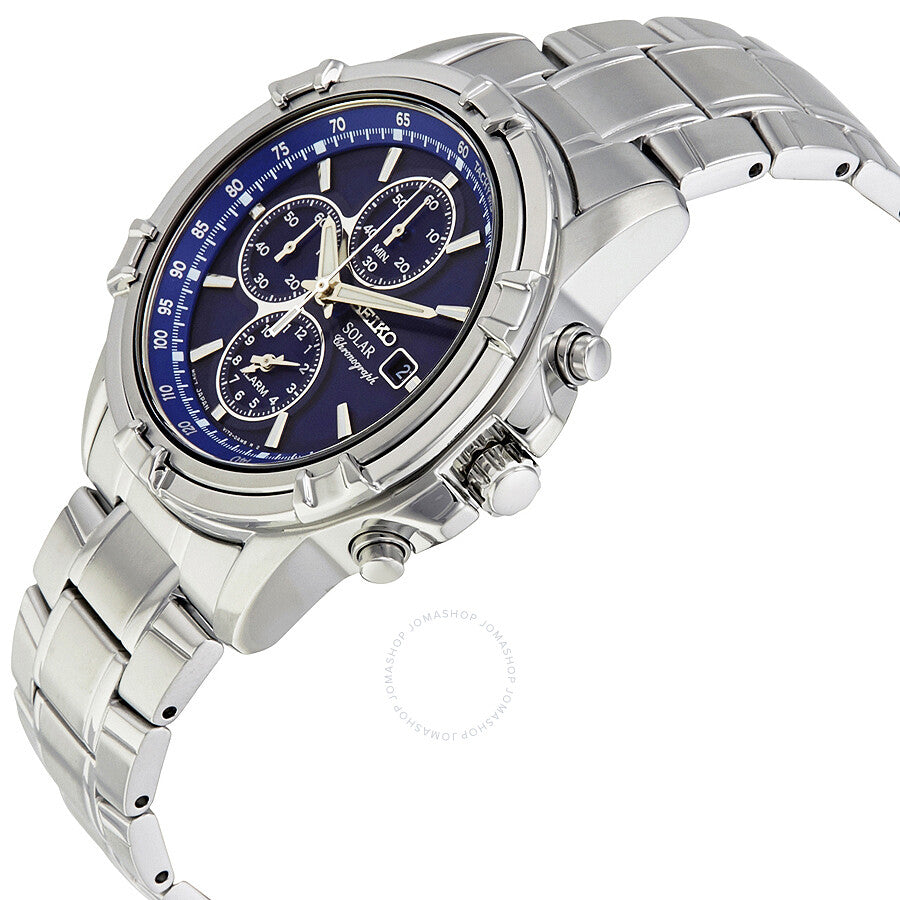 Seiko Solar Alarm Chronograph Blue Dial Men's Watch SSC141 - Watches of America #2
