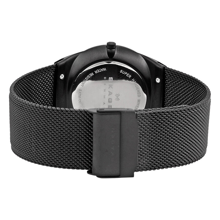 Reloj Skagen Aktiv con esfera negra y malla de PVD negro para hombre SKW6006