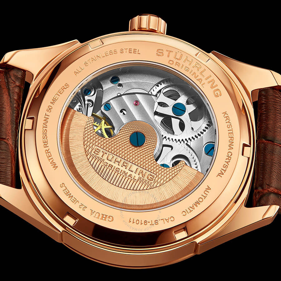 Stuhrling Original Legacy Automatic Silver Dial Men's Watch M13509 - The Watches Men & Co #3