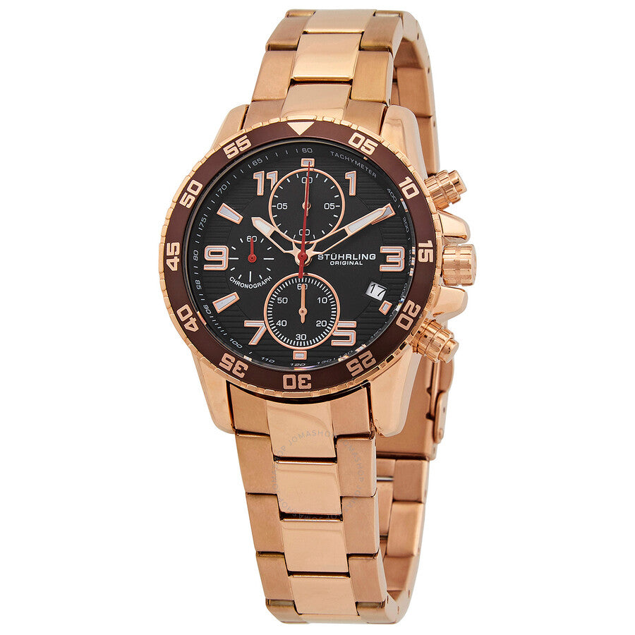 Stuhrling Original Monaco Black Dial Men's Watch M15794 - The Watches Men & Co