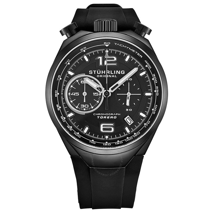 Stuhrling Original Monaco Quartz Black Dial Men's Watch M13532 - The Watches Men & Co