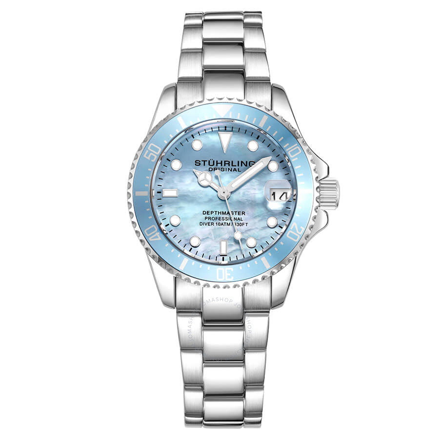 Stuhrling Original Vogue Quartz Blue Dial Ladies Watch M13658 - The Watches Men & Co