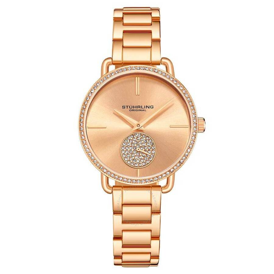 Stuhrling Original Vogue Rose Gold-tone Dial Ladies Watch M15631 - The Watches Men & Co