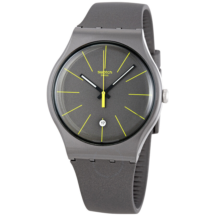 Swatch CHARCOLAZING Quartz Black Dial Men's Watch SUOB404 - The Watches Men & Co