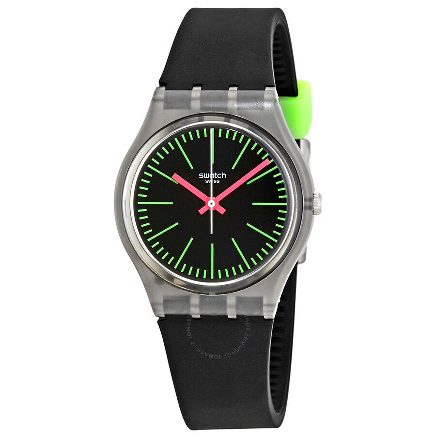 Swatch Fluo Loopy Black Dial Ladies Watch GM189 - The Watches Men & Co