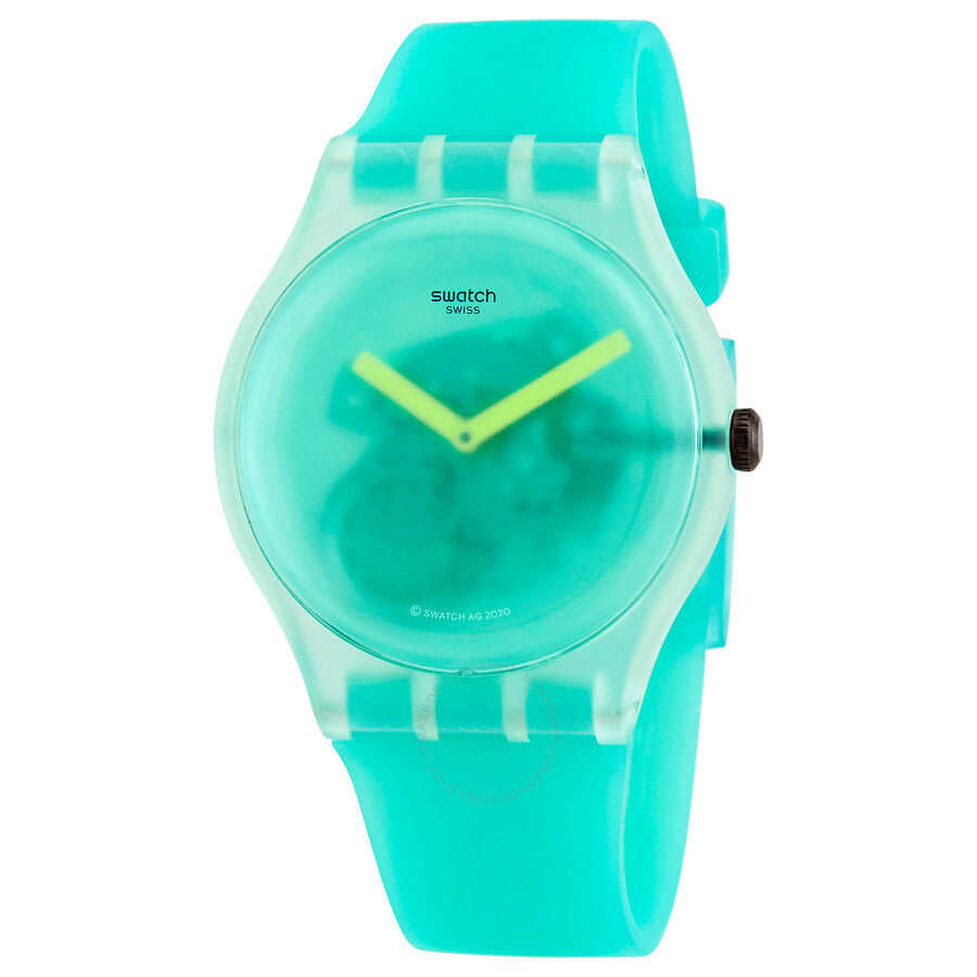 Swatch Nature Blur Quartz Green Translucent Dial Men's Watch SUOG119 - The Watches Men & Co
