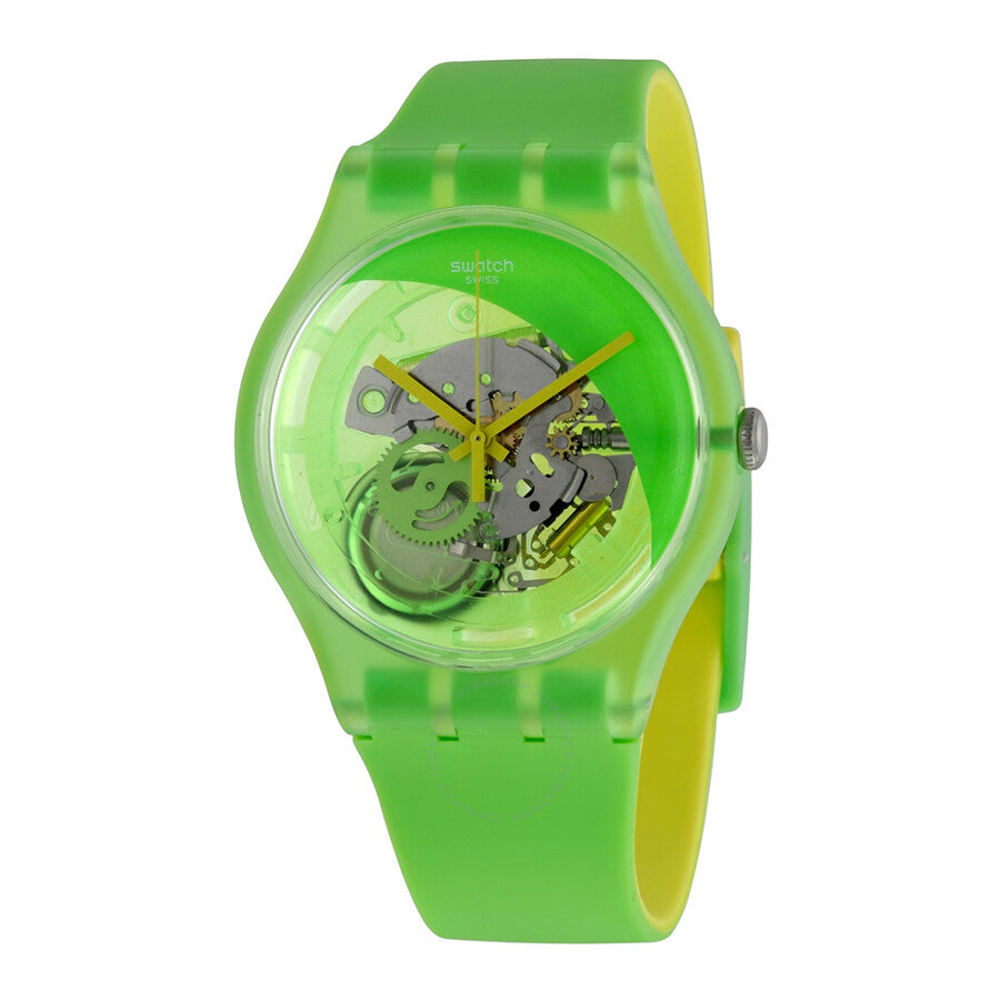Swatch Pomme-Tech Green Skeletal Dial Men's Watch SUOG110 - The Watches Men & Co