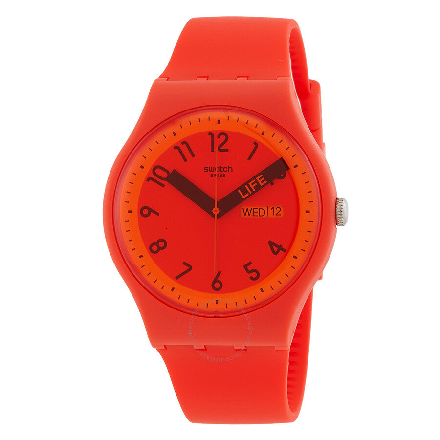 Swatch Pride Quartz Red Dial Unisex Watch SO29R705 - The Watches Men & Co
