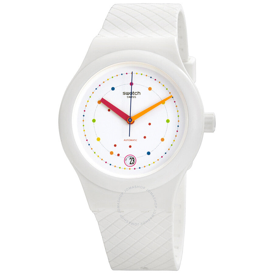 Swatch Sistem Polka Automatic White Dial Men's Watch SUTW403 - The Watches Men & Co