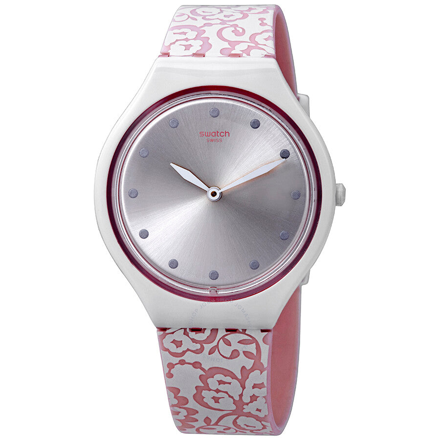 Swatch Skindentelle Silver Dial Ladies Watch SVOW102 - The Watches Men & Co
