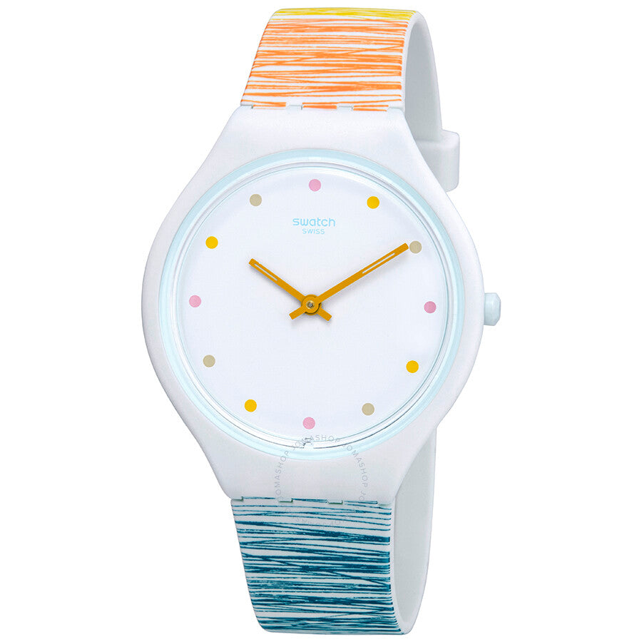 Swatch Skinesquisse White Dial Ladies Watch SVOW103 - The Watches Men & Co
