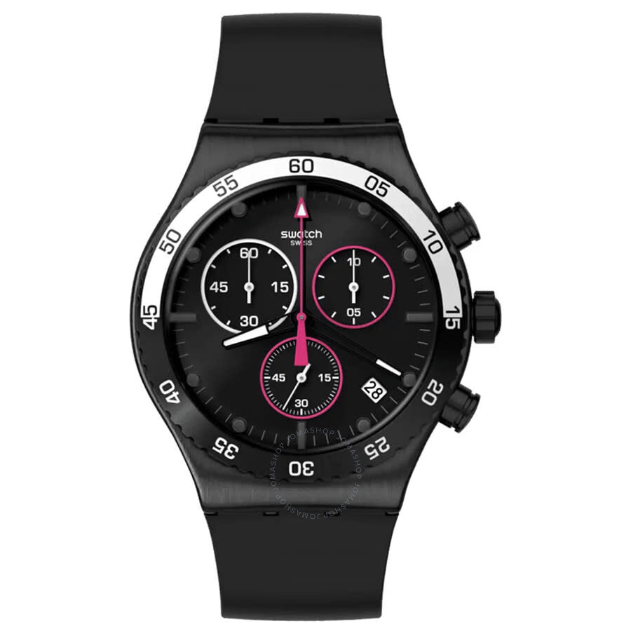 Swatch The May Chronograph Quartz Black Dial Ladies Watch YVB413 - The Watches Men & Co